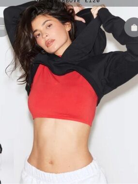 KHY By Kylie Jenner Drop 003 Fleece Super Cropped hoodie size L